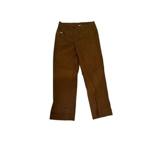 Eladay Brown Tailored Ankle Pants Trousers Size L